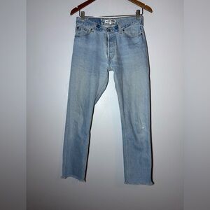 Re/Done Vintage Levis Reworked Upcycle Straight Skinny Denim jeans size 23